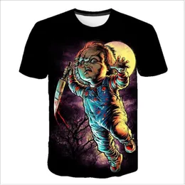 Kvinnors t-shirt harajuku chucky rolig tecknad t-shirt kvinnor ullzang grafisk skräck anime tshirt sommar mode topp tees kvinnliga kvinnor