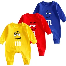 Baby Clothes Spring And Autumn Climbing Romper born Boys Girls Long Sleeved Cartoon Ha Jumpsuit Cotton Pajamas Body 220426