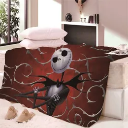 Jack The Nightmare Before Christmas Blanket Mat Bedspread Movie Fans Warm Soft Fleece AirSofaBedding Y200417
