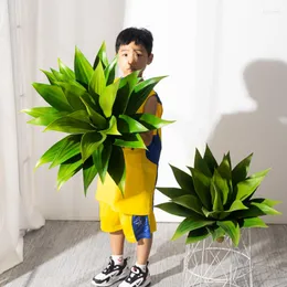 장식용 꽃 화환 열대 유카 나무 큰 인공 식물 가짜 화분에 플라스틱 아가바 잎 녹색 손바닥 잎 집