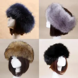 Beanie/Skull Caps Winter Fashion Women Hat Dik Warm Skullies Beanies Top nephoofdtak Russische bont Faux lege pluizige d8b6beanie/schedel chu