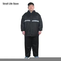 Large Plus Size Raincoat Men Hiking Fertilizer To Increase Fat Man Rain Coat Suit Adult Men and Women Thickened Double Layer 201202