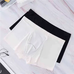 Summer Ice Silk Men Underwear Seamless Transparent Boxer Shorts Ultra Thin Sheer Breathable Comfortable Panties Underpants G220419