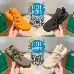 2023 Designer Running Shoes Ripple Tech Knit Sneaker Bottegas Lace-up Orange Slip on Black Optic White Cane Sugar Khaki Low Men Sneakers Top Women Trainers