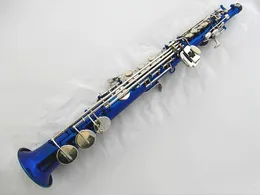 高品質のブルーBフラットプロフェッショナルソプラノサックスシェル金メッキキープログレードのトーンサックスソプラノ楽器