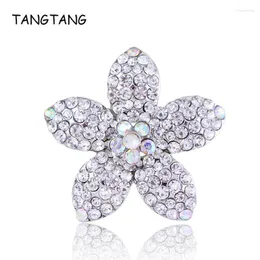 Piny broszki tangtang brooch broszka płata kwiatowe płatki kryształowe ozdoby kryształowe dla kobiet akcesoria ślubne BH8355 SeaU22