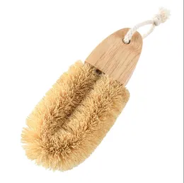 Japanese coconut brown U-shaped pot brush kitchen washing brush artifact natural oil-free dishwashing oil