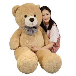 Stor storlek vacker nallebjörn med båge plysch leksak söt fylld mjuk amerikansk kudde för barn flickor alla hjärtans dag gåva J220704