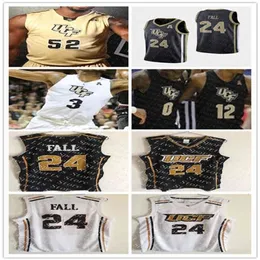 XFLSP2021 UCF Knights College Basketball 24 Tacko Fall 1 B. J. Taylor 2 Terrell Allen 15 Aubrey Dawkins 35 Collin Smith zszyty koszulki