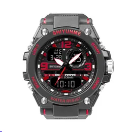 2022 CWP Waterproof Watches Male Sport Clock Smael Brand Red Color LED Electronics Chronograg