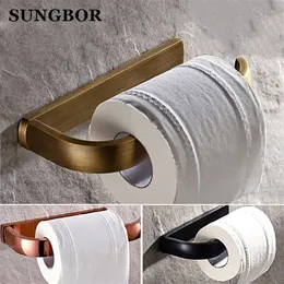 Hållbara badrumstillbehör Gyllene färg Toalettpapper Rack Tissue Holder Roll Paper Holder HY-2208K T200425