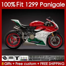 Injection mold Body For DUCATI Panigale 959R 1299R 959S 1299S 2015-2018 Bodywork 140No.126 959 1299 S R 2015 2016 2017 2018 959-1299 15 16 17 18 OEM Fairing white glossy