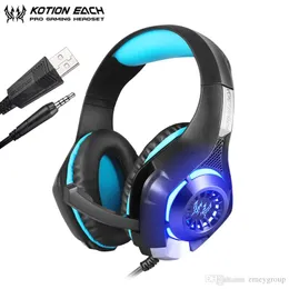 حار كل GS400 Gaming Headset Gamer Casque 3.5mm سماعات استريو مع الميكروفون لجهاز الكمبيوتر المحمول PS4 Gamepad جديد Xbox One GM-1