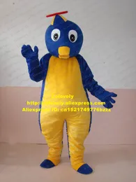 Costume da bambola mascotte Blu giallo Spheniscidae Penuins Costume da mascotte ragazzo pinguino Mascotte con pancia grassa gialla Vestito da festa per adulti No.42 Free S