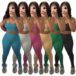 2023 Yoga Outfit Sport Für Frau Rippen Set Sport Bh Shorts Workout Gym Leggings Frauen Dessous Kleidung