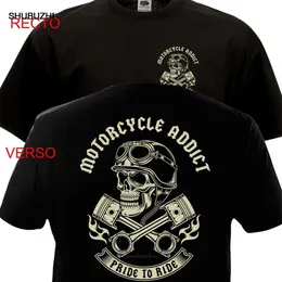 Motorrad Addict Biker Chopper Bobber Motard Motorrad Sommer Kurzarm Plus Größe Druck Männer T Shirt 220618