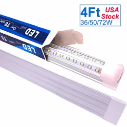 LED 4Ft Shop Lights Hard Wired 6500K 48" T8 Tube Cold White 36W 50W 72W Integrated Bar Light Bulb , 150W Equivalent Fluorescent Lighting,Works without T8 Ballast OEMLED