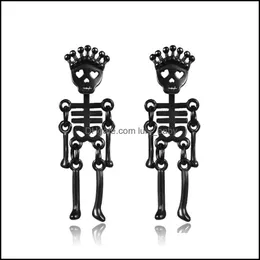 Body Arts Tattoos Art Health Beauty Set Of 50 Skeleton Dangle Earrings Surgical Steel Skl Ear Studs For Salon And Jewe Dhm8C