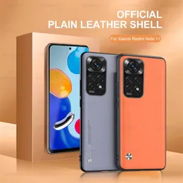 Luxus Plain Leder Telefon Abdeckung Für Xiaomi Redmi Hinweis 11 Note11 Pro Fall Weiche Silikon Schützen Para Funda Redmi Nicht 11S 11 S 4G