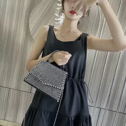 Diamond Flap Small Tote Bag 2021 Summer New Quality PU Leather Womens Designer Handbag Chain Shoulder Messenger Bag Travel Bag