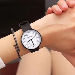 Armbanduhr Fashion Round Quartz Math Digital Dial Casual Handgelenk Watches Lederband Mode Uhr für wasserdichte Armbanduhr Womenwatch WomenWris