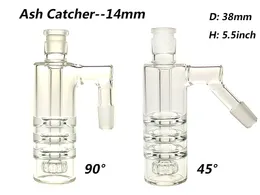 Peças e acessórios para narguilé de vidro Ash Catcher Difusor de 14 mm com árvore perc. 14mm 45° ou 90° CA005