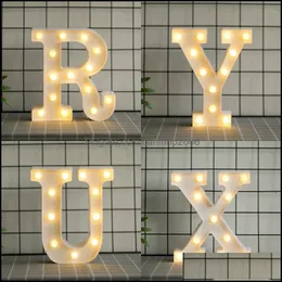 Party Decoration Event Supplies Festive Home Garden Led Christmas Outdoor Night Light 26 English Letter Arabic Numerals Symbol Household B