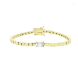 Catena a maglie da 17 cm e 19 cm Bracciale tennis in ottone CZ Bling 3mm 4mm Fila Cubic Zirconia per uomo Donna Gioielli ghiacciatiLink LinkLink Lars22