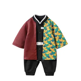 Dragon DBZ Baby Costume Romper Durguise Anime Baby Clothes Pyjama Bebe Children's Clothing 1 Years Spring Fall Overalls 2022 G220510