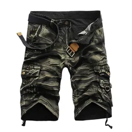 Summer Cargo Shorts Men Men Camuflagem Cool Casual Casual Mens Curto Round Round Round Camo Men de cargo Men Shorts No Belt 220705