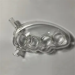 Tirapugni di vetro Pipa Bubbler Mini Piccola forma unica Accessori per fumatori Tubi Bruciatore a nafta Tubi per acqua portatili a mano WL08