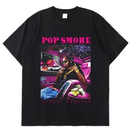 Vintage Cool Rap Pop Smoke Men Kobiety T Shirt Overaged Casual O Neck Hip Hop Krótki rękaw Tshirt Streetwear Men Tee Shirt 220608