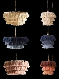 Pendant Lamps Nordic Ins Atmosphere Hand Woven Tassel Lights Designer Art Decorative Suspension Luminaire Model/Living Room BedroomPendant