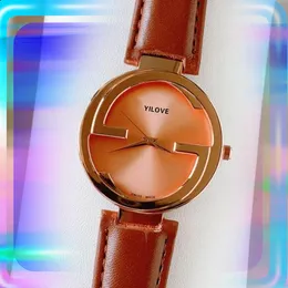 Siyah kahverengi deri bileklik erkekler kadınlar g arı izle 38mm moda 904L çelik kasa lüks kuvars saat hareketi üst model kol saati süper hediye