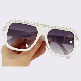 2022 Rechteckige Acetat-Wrap-Sonnenbrille für Damen im Steampunk-Stil, lässige Brille mit kleinen Diamanten auf dem Rahmen