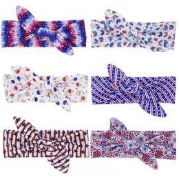 Hair Accessories 4th of july flag headbands baby rabbit ears hairbands independence day star stripes head bands Bandanas