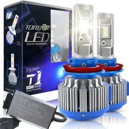 2pcs T1 H4 Led Car light H7 LED Canbus H1 H3 H11 880 9005 9006 Headlight TURBO 70W 7000lm Auto Bulb Automobiles Headlamp 6000K