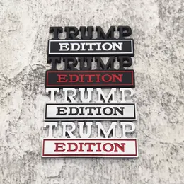 SUBlimation Party Decoration 1PC Trump Edition Car Sticker para caminh￣o autom￡tico 3D Badge emblema Decal Acess￳rios Auto 8x3cm