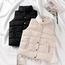 Femmes gilets 2022 coton vers le bas femmes gilet manteau rayure épaissir hiver sans manches veste femme mode coupe-vent chaud gilet pour Stra22