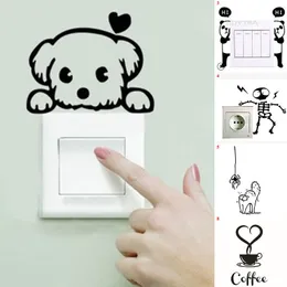 1PC面白い動物のパターンは子供用の壁にステッカーを切り替えます部屋の家の装飾3Dビニールデカール漫画ステッカー