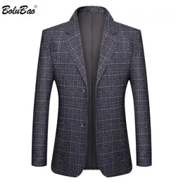 BOLUBAO Trendy Brand Uomo Casual Blazer Mens Comodo Wild Formal Suit Primavera Autunno Business Plaid Blazer Coat Uomo 201104