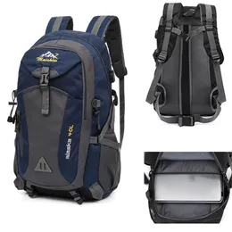 Mens Outdoor 40L de escalada à prova d'água esportes USB Backpack Caminhando Camping Rucksack School Bag Pack for Male feminino 220721