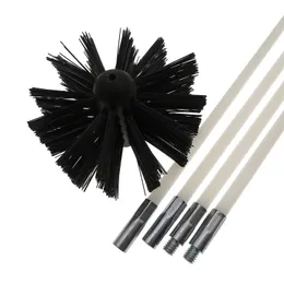 Rotary Chimney Brush 570mm Long Handle Flexible Rod For Dryer Pipe Fireplace Inner Wall And Roof Cleaning Tools 220505