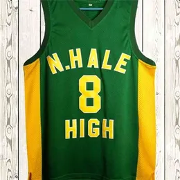Nikivip Wholesale Wiz Khalifa #8 N. Hale School High School Sitched Men's Basketball Jersey Jersey Wild Free Green S-3XL