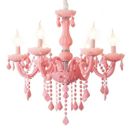 Подвесные лампы модная макарон люстра розовая детская комната спальня красавица салон магазин одежды декоративное осветитель.