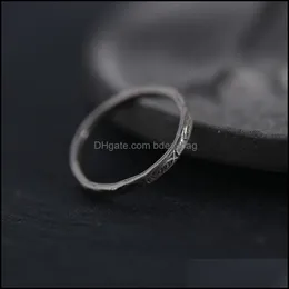 Cluster Rings Jewelry Retro Handmade 925 Sterling Sier Ring Mti-Fish Uomo e donna Fine Accessorie Dh0Ar