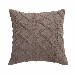 Cushion/Decorative Pillow Fashion Instagram Style Pink Chocolate Faux Fur Velvet Case Home Floor Armchair Sofa Decoration Gift 45x45cm 1 Pie