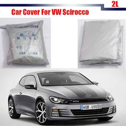 Cawanerl Car Cover Outdoor Anti-UV Rain Snow Sun Resistant Protector Cover For Volkswagen Scirocco H220425