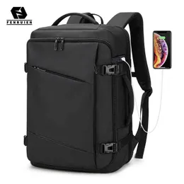 Fenruien New Men Backpack Waterproof Inch Laptop Backpack Multifunctional Business Travel Backpacks For Men Large Capacity J220620
