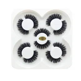 5 pairs 25mm natural 3D false eyelashes fake lashes makeup kit Mink Lashes extension maquiagem Eyes 9D-12